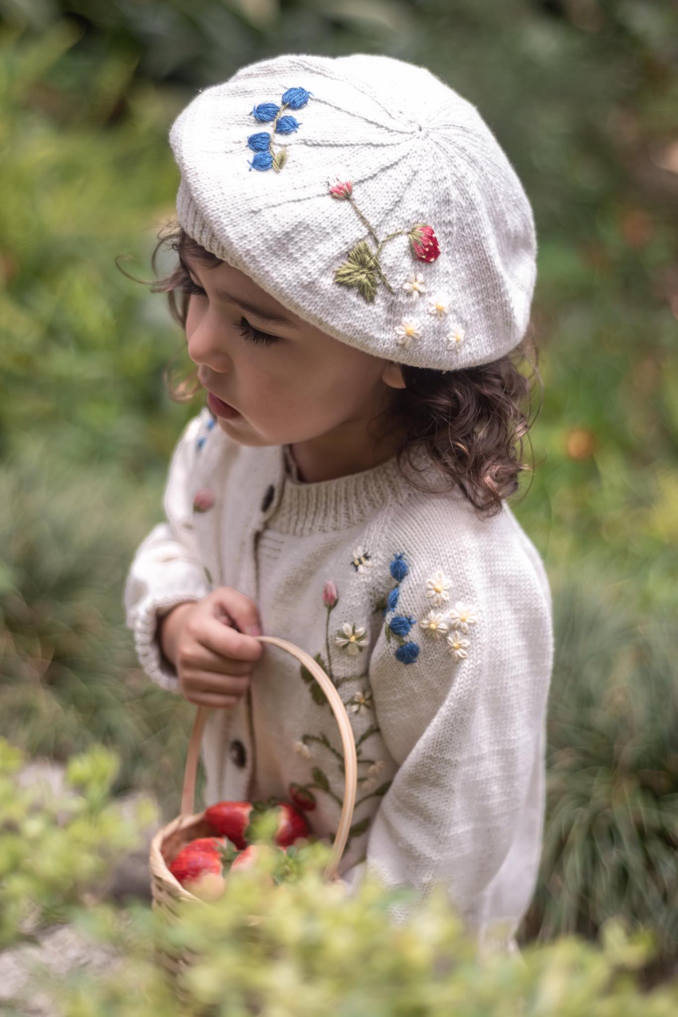 Strawberry beret Marshmellow (Cotton)