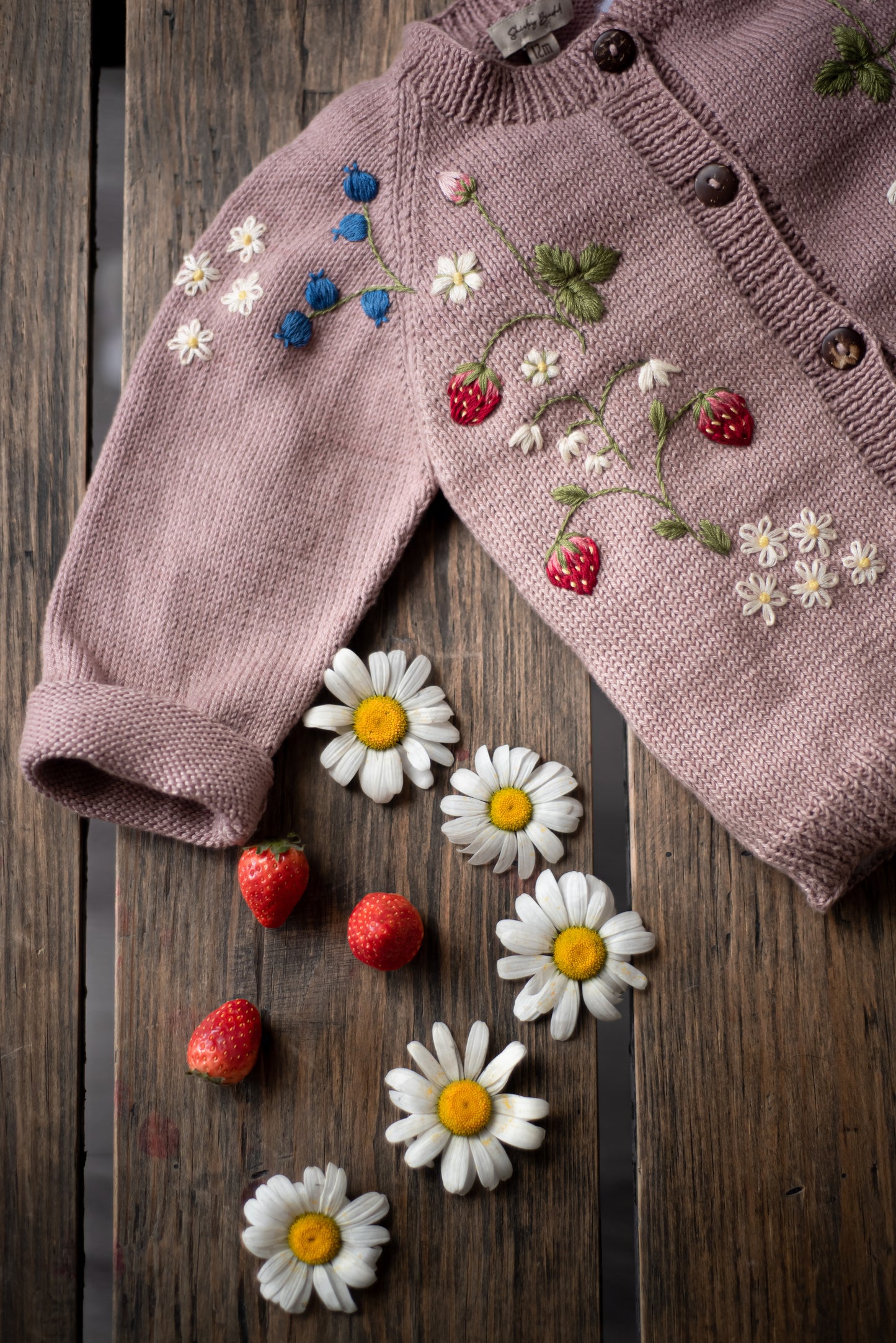 Strawberry cardigan Dahlia (Cotton)