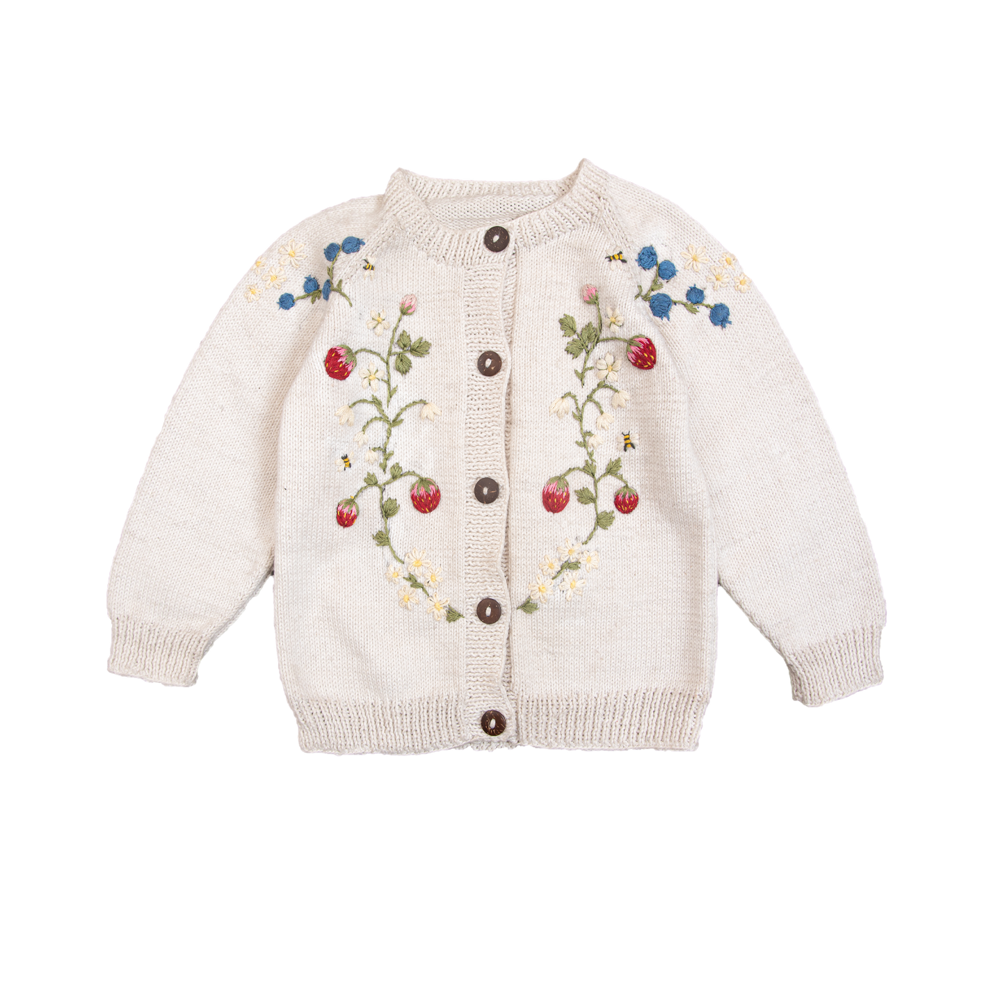Strawberry cardigan Marshmellow (Cotton)