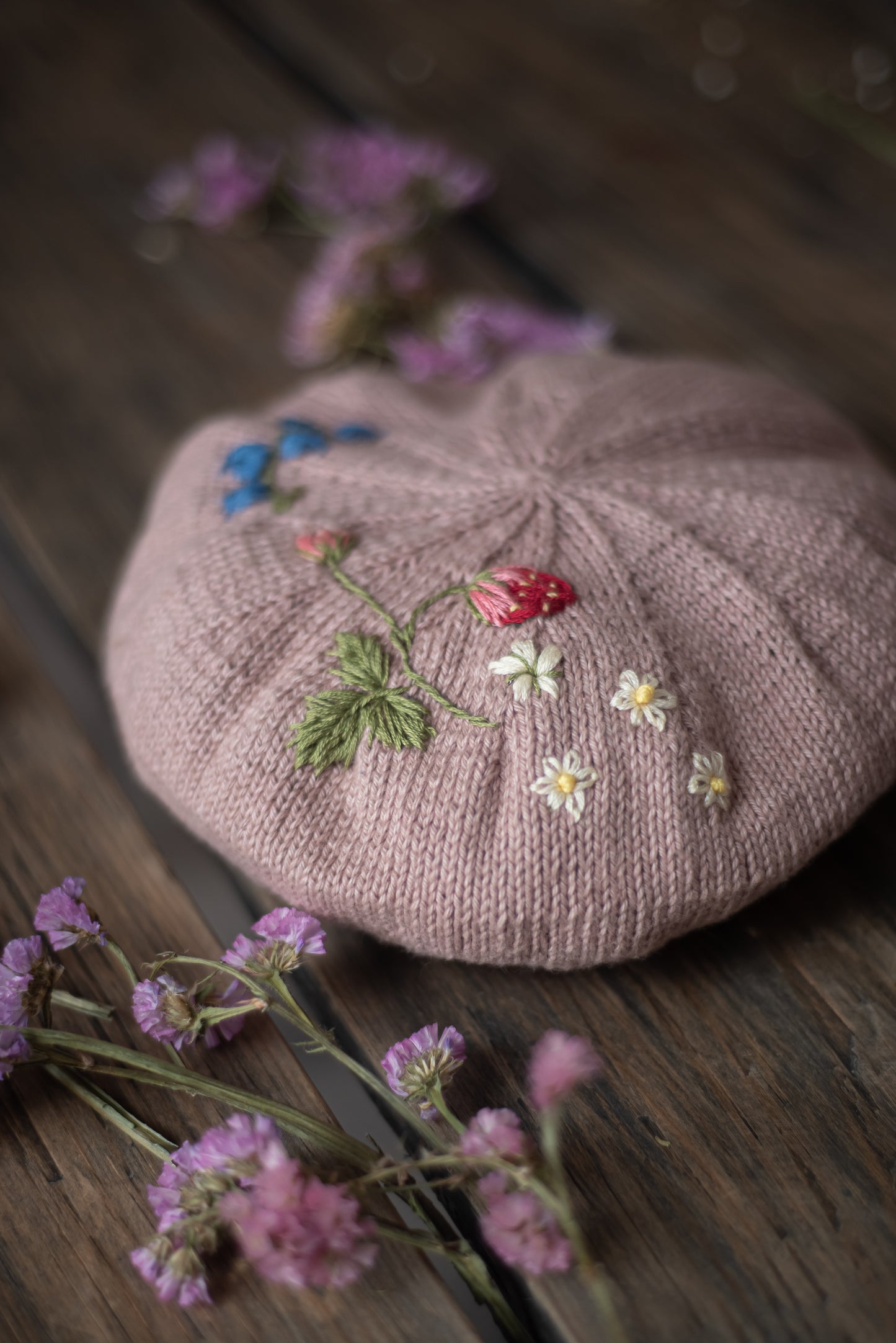 Strawberry beret Dahlia (Cotton)