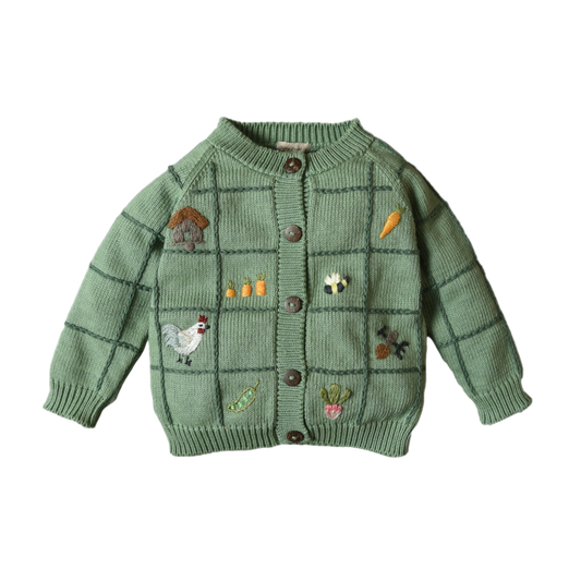 Little Farm cardigan - Sage