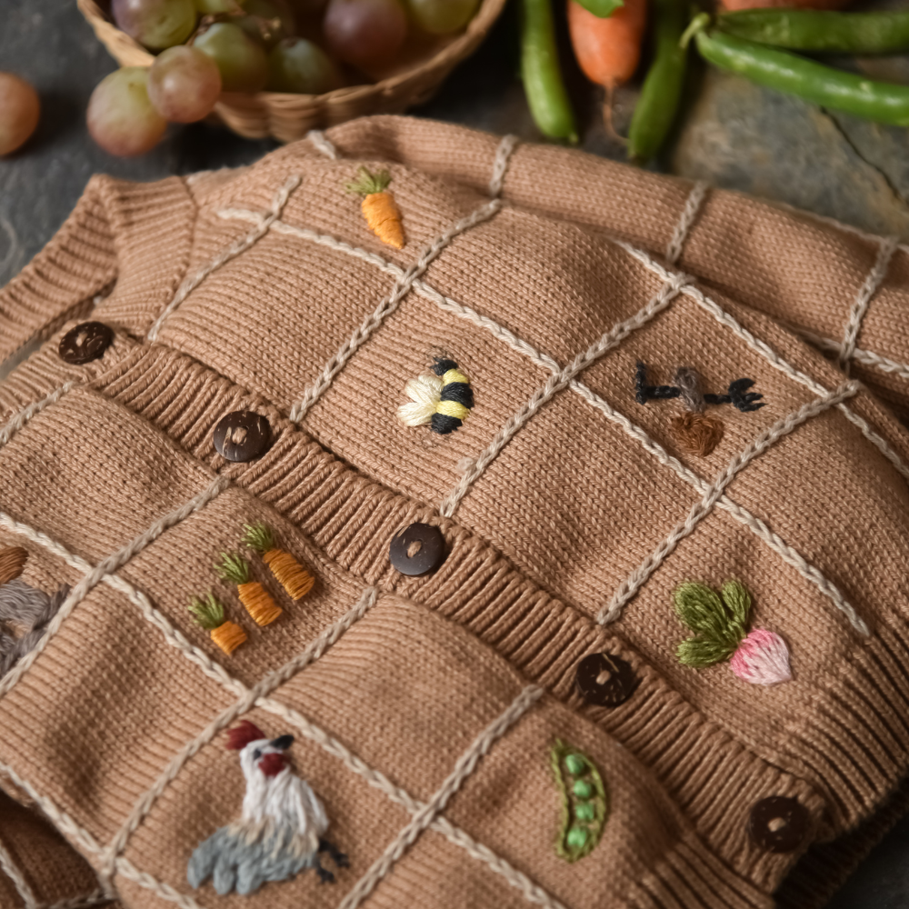 Little Farm cardigan - Malt