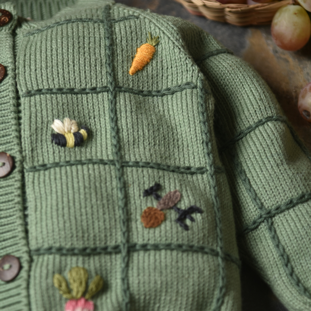 Little Farm cardigan - Sage