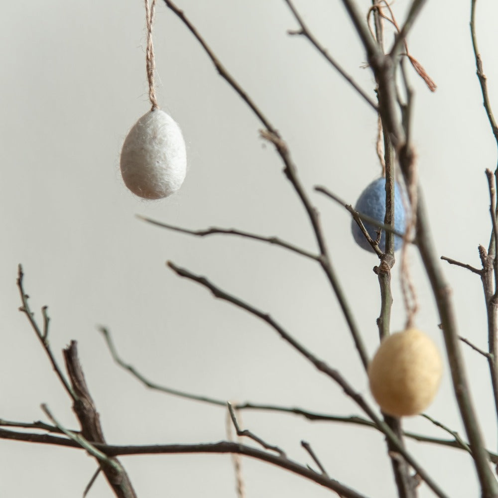 Set of Plain Mini Artisan Egg Ornaments